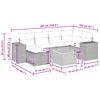 vidaXL Set sof&aacute;s de jard&iacute;n 7 piezas y cojines rat&aacute;n sint&eacute;tico beige