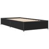 vidaXL Estructura de cama madera de ingenier&iacute;a y metal negro 90x200 cm
