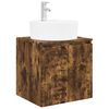 vidaXL Vanidad con Lavabo de Pared Roble Ahumado 49,5 x 44,5 x 65 cm