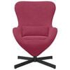 vidaXL Sill&oacute;n huevo Rojo vino 63 x 73 x 90 cm Terciopelo