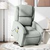 vidaXL Sill&oacute;n reclinable de masaje elevable terciopelo gris claro