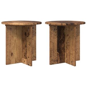 vidaXL Soporte de plantas 2 pcs Madera envejecida 40 x 40 x 40 cm