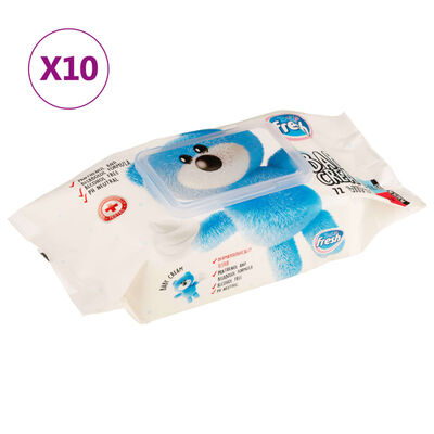 vidaXL Toallitas para bebés 10 paquetes 720 toallitas