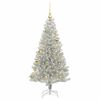 vidaXL Árbol de Navidad con 150 LED con soporte Plateado 150 cm PET