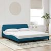 vidaXL Estructura de cama con cabecero Dover terciopelo azul 180x200 cm