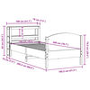 vidaXL Estructura cama sin colch&oacute;n madera maciza pino blanca 100x200cm