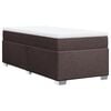 vidaXL Cama box spring con colch&oacute;n tela marr&oacute;n oscuro 80x200 cm
