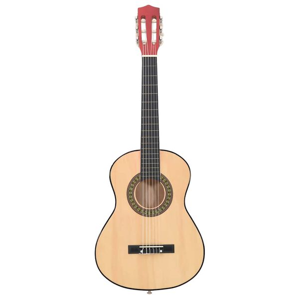 vidaXL Guitarra clásica para principiantes y niños madera tilo 1/2 34"