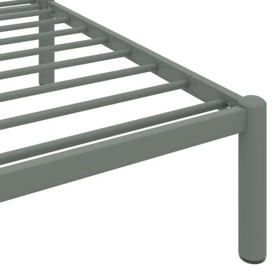 vidaXL Estructura de cama de metal gris 140x200 cm