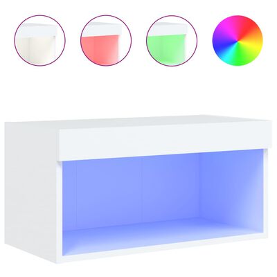 vidaXL Mueble para TV con luces LED blanco 60x30x30 cm
