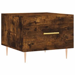 vidaXL Mesa de centro madera contrachapada roble ahumado 50x50x40 cm