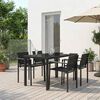 vidaXL Juego de muebles de exterior 5 pcs Negro y Antracita Acero