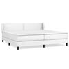 vidaXL Cama box spring con colchón cuero sintético blanco 200x200 cm