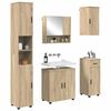 vidaXL Juego de muebles de ba&ntilde;o con caj&oacute;n 5 pcs Roble Sonoma