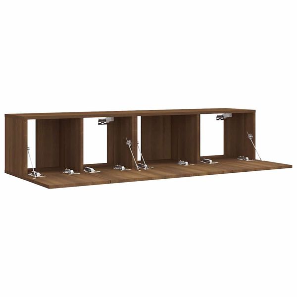 vidaXL Set de muebles para TV 2 pzas madera contrachapada roble marr&oacute;n