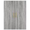 vidaXL Aparador alto madera contrachapada gris sonoma 69,5x34x180 cm
