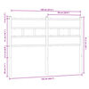 vidaXL Cabecero de repuesto de acero y madera de ingenier&iacute;a marr&oacute;n roble 120 cm
