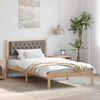 vidaXL Estructura de cama Taup&eacute; 100 x 200 cm Madera de pino macizo