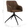 vidaXL Sillas de comedor giratorias 4 unidades tela marr&oacute;n