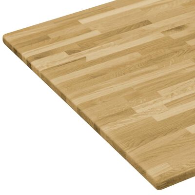 vidaXL Tablero de mesa rectangular madera maciza roble 23 mm 100x60 cm