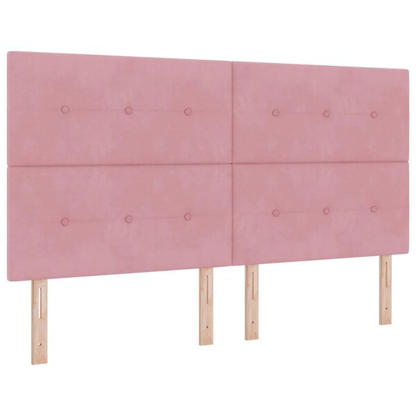 vidaXL Cama tipo Box Spring con colch&oacute;n Rosa 200 x 180 cm Poli&eacute;ster