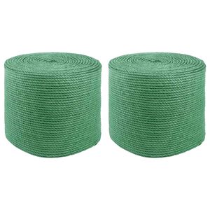vidaXL 2 uds. 2 mm Verde 100% yute Tossa