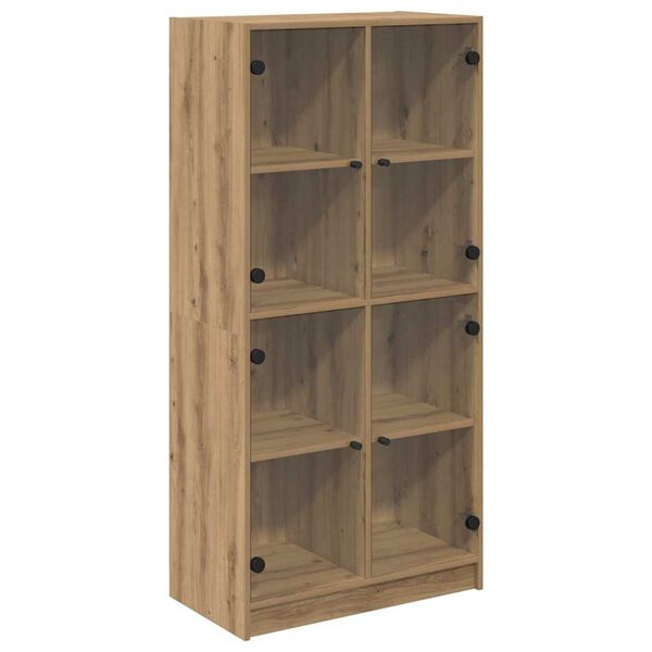 vidaXL Alacena Roble artesanal 68 x 37 x 142 cm Madera contrachapada