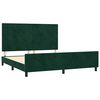 vidaXL Estructura cama sin colch&oacute;n terciopelo verde oscuro 160x200 cm