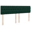 vidaXL Cama box spring con colch&oacute;n terciopelo verde oscuro 180x200 cm