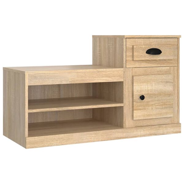 vidaXL Mueble zapatero madera contrachapada roble Sonoma 100x42x60 cm
