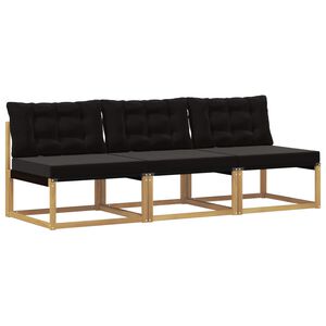vidaXL Sof&aacute; intermedio de exterior Madera maciza de acacia y textileno
