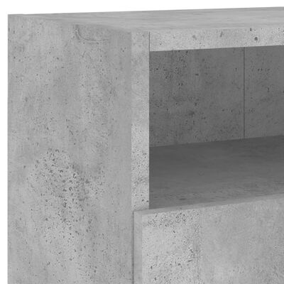 vidaXL Muebles de TV de pared 5 pzas madera ingeniería gris hormigón