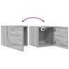 vidaXL Muebles para TV de pared 2 uds gris Sonoma 30,5x30x30 cm