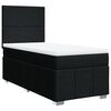 vidaXL Cama box spring con colch&oacute;n tela negro 100x200 cm