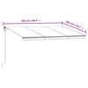 vidaXL Toldo retr&aacute;ctil autom&aacute;tico crema 500x300 cm