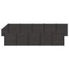vidaXL Conjunto de valla 11 uds. 1830 x 186 cm WPC y Aluminio Negro