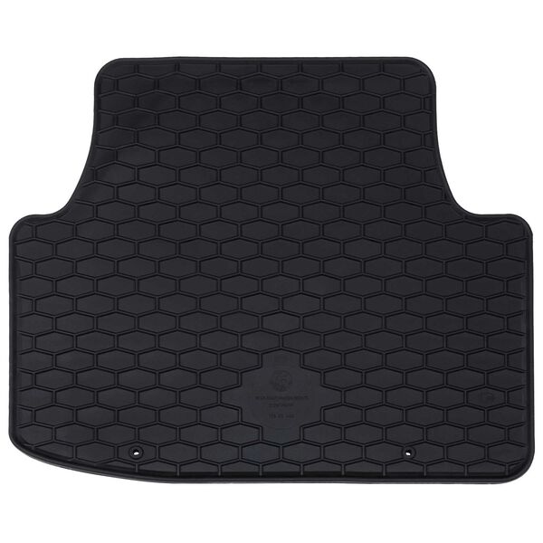vidaXL Alfombrilla de Coche 4 pcs Negro Goma