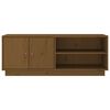 vidaXL Mueble de TV madera maciza de pino marrón miel 105x34x40 cm
