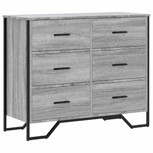 vidaXL Cajonera de madera de ingenier&iacute;a gris Sonoma 91x35,5x74,5 cm