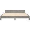 vidaXL Estructura de cama sin colch&oacute;n terciopelo gris claro 160x200 cm
