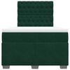 vidaXL Cama box spring con colch&oacute;n terciopelo verde oscuro 120x190 cm