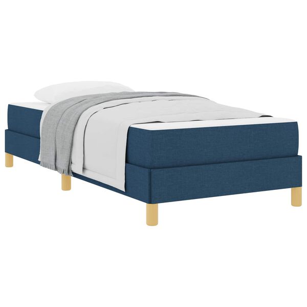 vidaXL Cama tipo Box Spring con colch&oacute;n Azul 90 x 200 cm tela