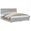 vidaXL Estructura de cama con cabecera Gris Sonoma 200 x 200 cm