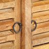 vidaXL Banco de almacenaje de madera maciza de mango 128 cm
