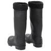 vidaXL Botas de agua con calcetines extraíbles negro número 40 PVC