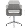 vidaXL Silla de oficina giratoria de tela gris claro