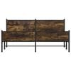 vidaXL Estructura de cama sin colch&oacute;n metal roble ahumado 200x200 cm