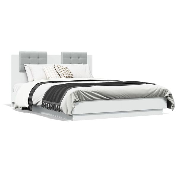 vidaXL Estructura de cama sin colch&oacute;n blanco 140x190 cm