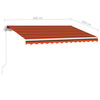 vidaXL Toldo de pie retr&aacute;ctil manual naranja y marr&oacute;n 300x250 cm