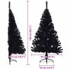 vidaXL &Aacute;rbol de Navidad Artificial Preiluminado Negro 150 cm PVC